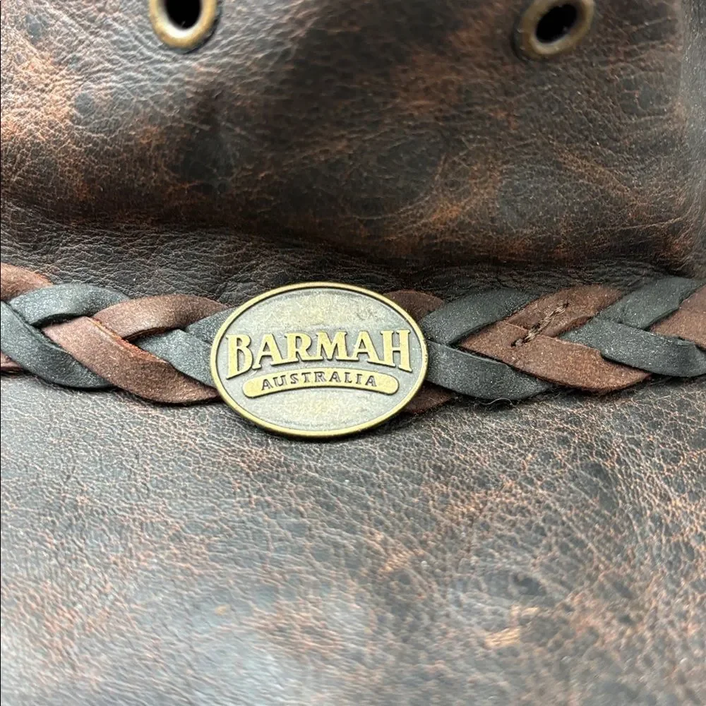 Barmah Crackle Kangaroo Leather Squashy hat.